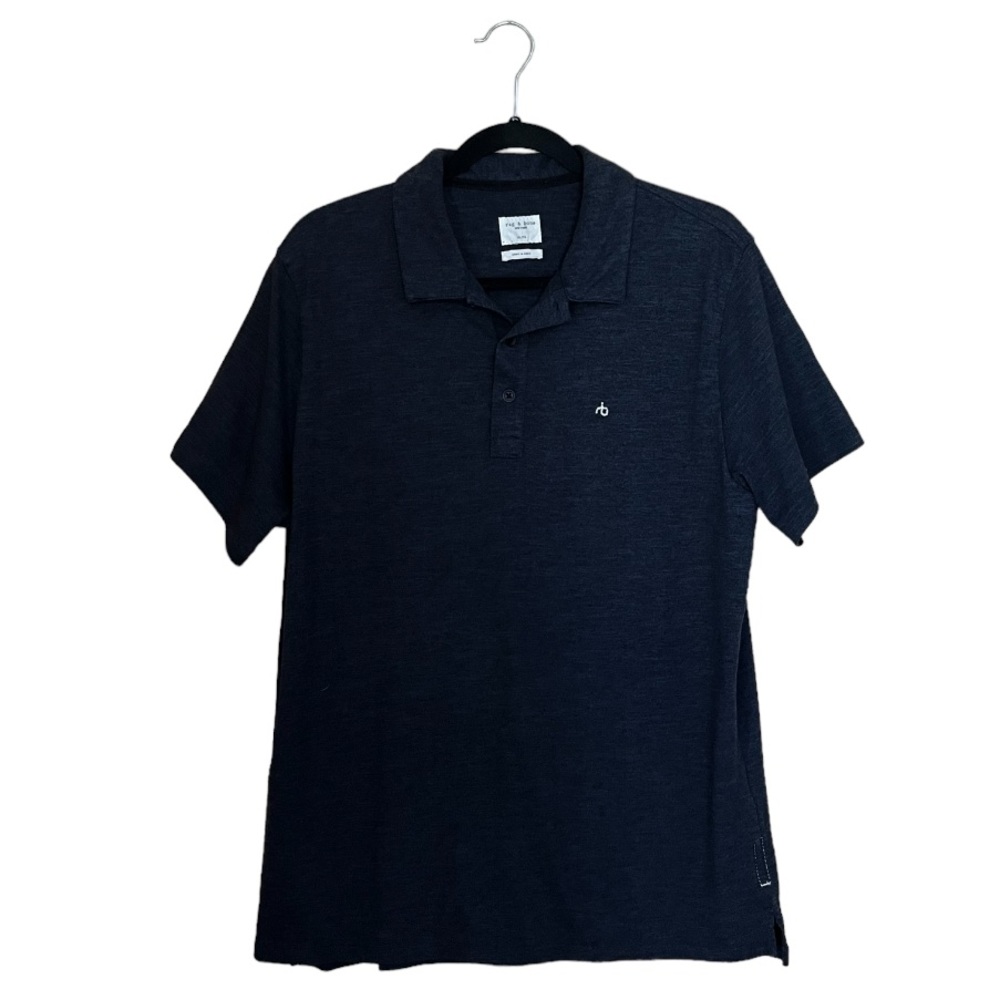 Rag & Bone Men’s Heathered Gray Short Sleeve Polo Shirt Men’s XL
